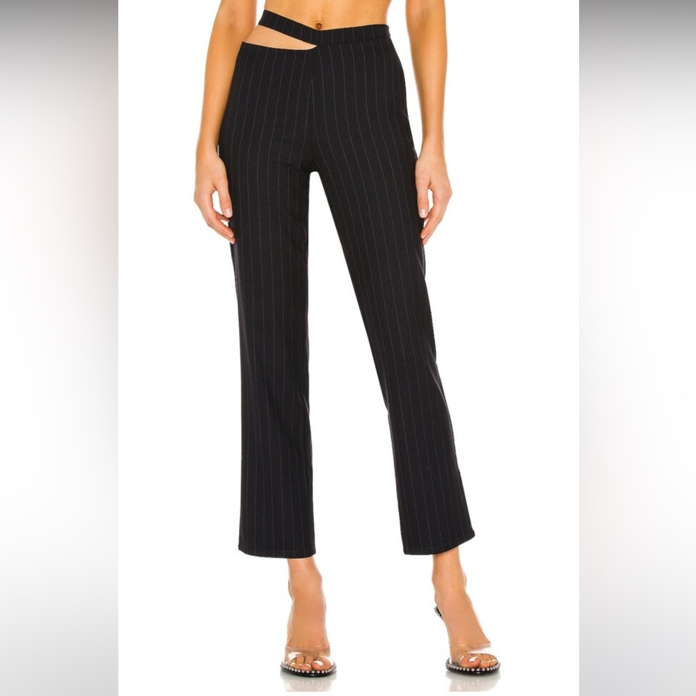 Miaou pinstripe cutout pant